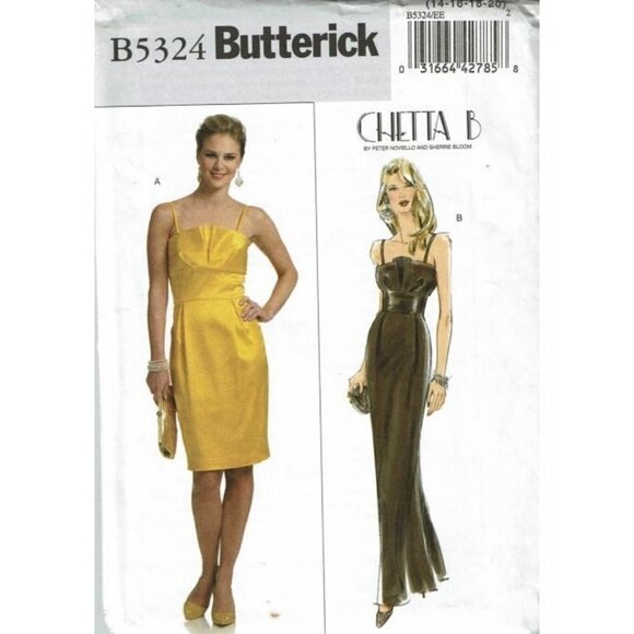 Butterick Sewing Pattern 5324 Chetta B Dress Midi Maxi Dress Sleeveless - Picture 1 of 2